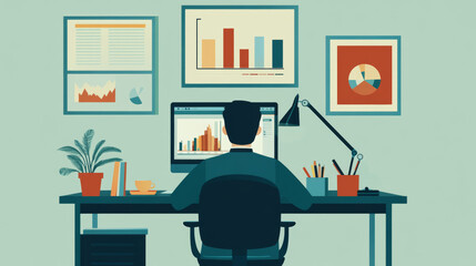 Infographics & Data Visuals: Growth in Remote Work: Visuals showcasing the percentage increase in remote work adoption across industries over the past few years.