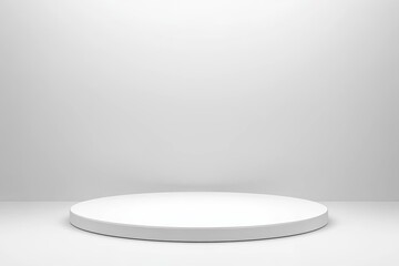 Blank White Round Stage Platform
