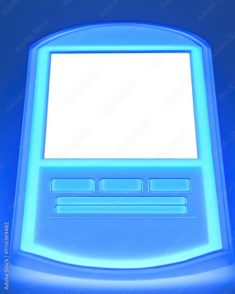 Aufkleber illuminated digital display screen with blank space for content