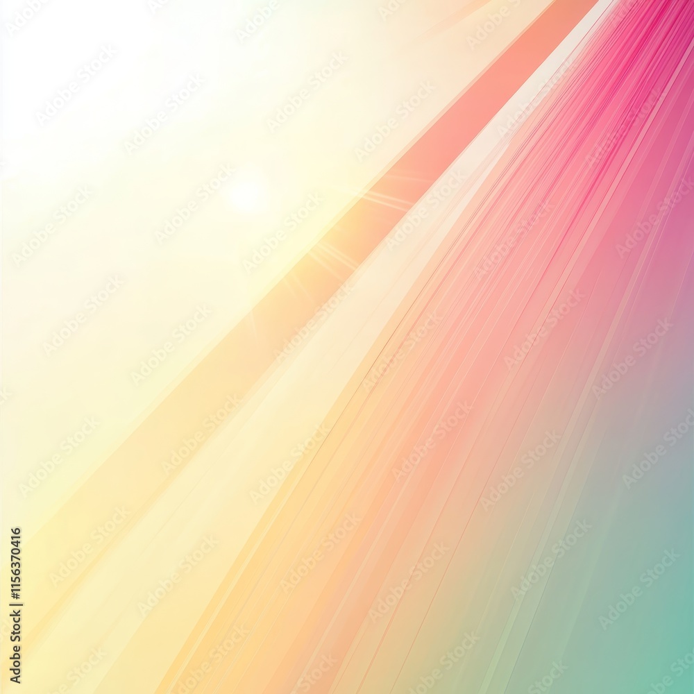 Aufkleber a vibrant abstract background featuring soft pastel colors and dynamic light rays, perfect for creat