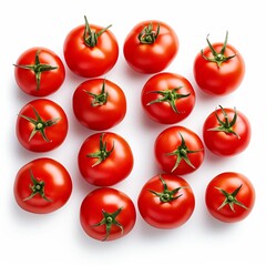 tomatoes on a white background