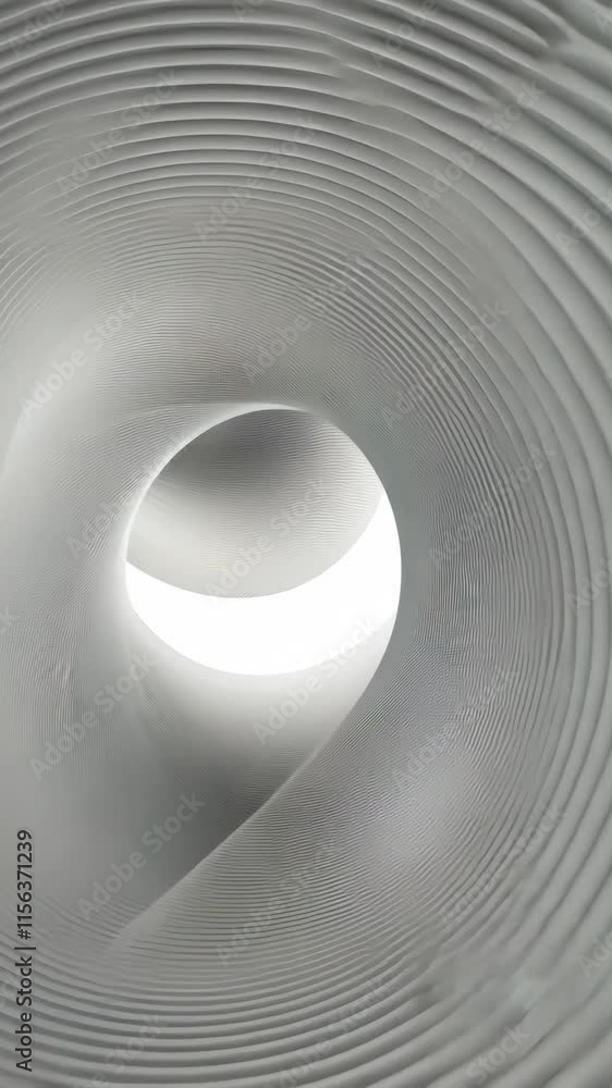 Poster swirling patterns illuminate a unique architectural design in a modern interior space