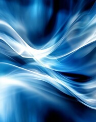 Fototapeta premium Abstract Blue and White Flowing Design