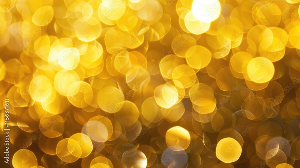 Aufkleber a blurred background of golden bokeh lights creating a warm and festive atmosphere.