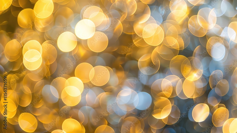 Poster a blurred background of warm and cool bokeh lights creating a festive atmosphere.