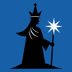 silhouette of a girl with a sword