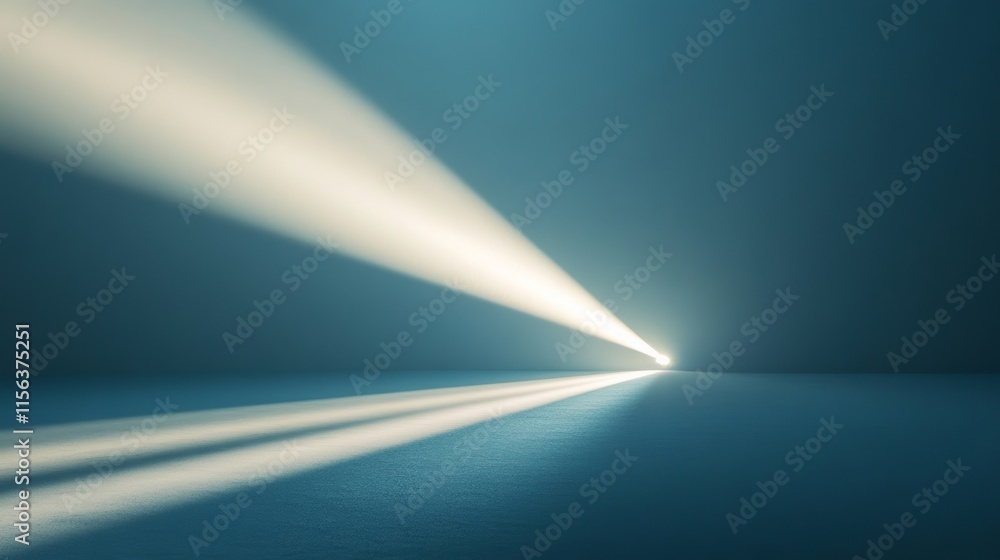 Aufkleber abstract scene with beams of light cutting through darkness, creating a minimalist and atmospheric e