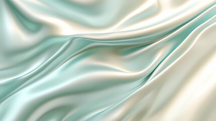 Obraz premium Softly rippling teal water surface with subtle abstract silken waves, cream, soothing, waves. Silken. Illustration