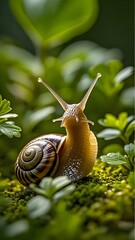 snail on a leaf