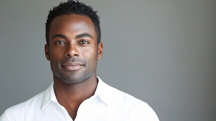 Obraz premium Professional Studio Portrait of a Confident African American Man