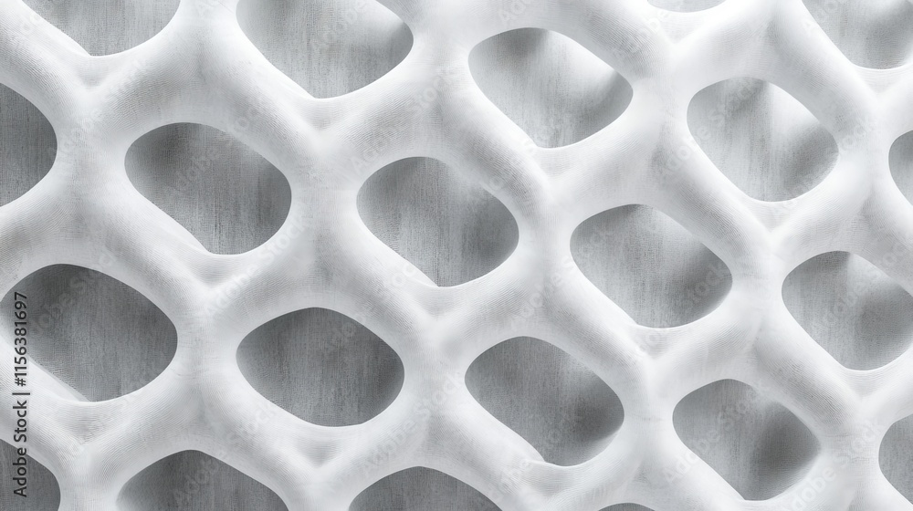 Aufkleber a 3d abstract white geometric pattern with a honeycomb structure, perfect for modern design backgrou