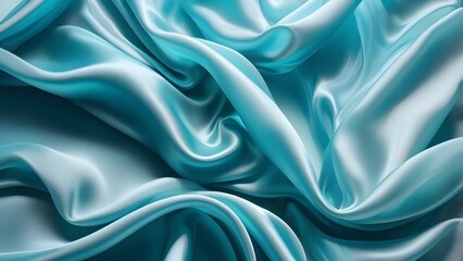 Fototapeta premium Abstract Ribbons Wallpaper Modern Blue Design with Wavy Layers Generative AI