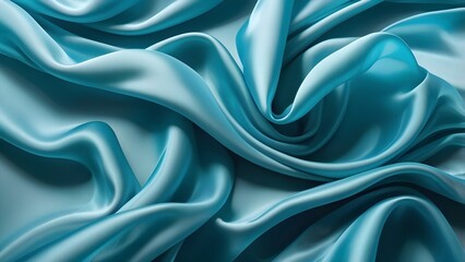 Fototapeta premium Abstract Ribbons Wallpaper Modern Blue Design with Wavy Layers Generative AI