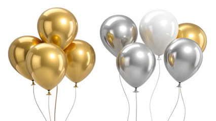 Balloon isolated on a white background. Party decoration for celebrations and birthday.