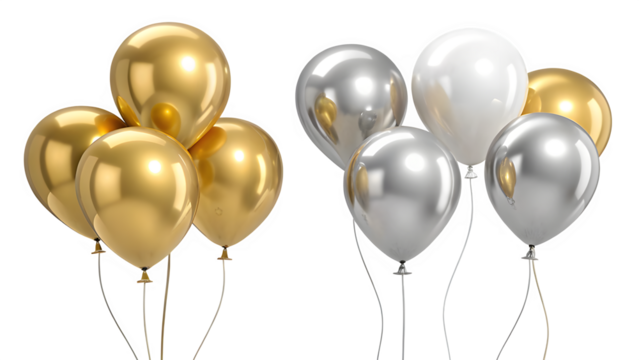 Balloon isolated on a white background. Party decoration for celebrations and birthday.