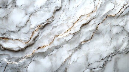 Obraz premium White Marble Texture With Gold Veins Detail