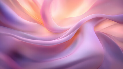 Fototapeta premium Soft light, gentle curves: a serene and minimalist abstract image featuring flowing, silken fabric bathed in soft, warm light, evoking a sense of tranquility and elegance. Silken. Illustration