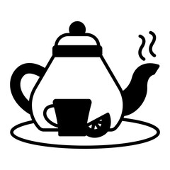 Obraz premium Teapot black icon
