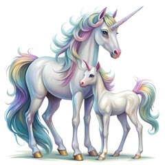 Naklejka premium The Enchanted Unicorn: