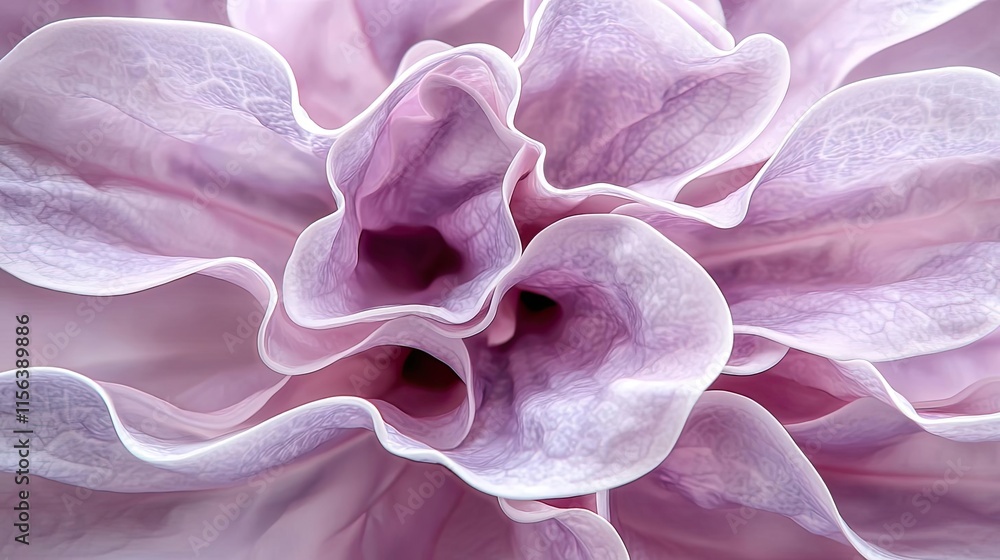 Poster pastel floral idea. a close-up image of a delicate pink flower showcasing intricate textures and pat