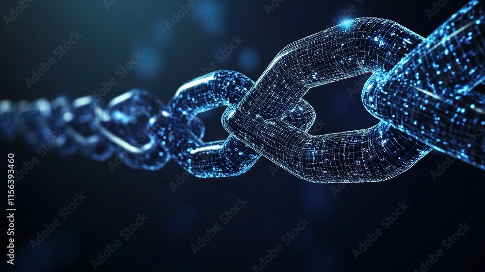 Poster abstract futuristic vector background featuring blockchain design