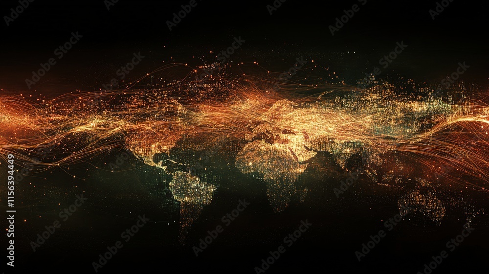 Poster abstract globe technology business concept background with gradient
