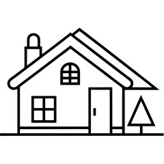 house icon isolated on white