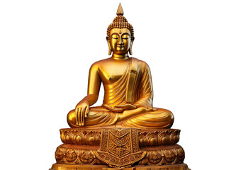 Buddha statues,stand isolated on a transparent or white background