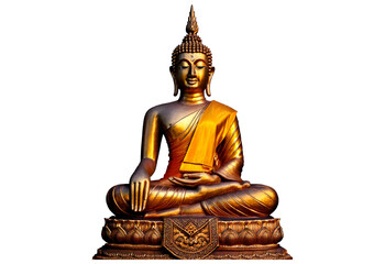 Buddha statues,stand isolated on a transparent or white background