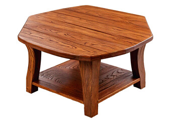 Coffee table isolated on a transparent or white background