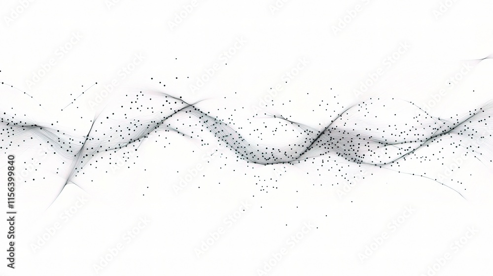 Poster abstract geometric background with connected lines and dots