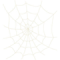 Obraz premium Spider Net Decoration in Flat Design. Vector Illustration on White Background