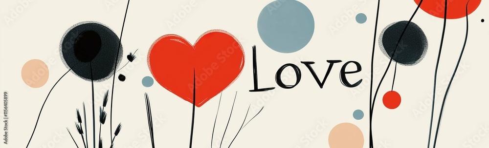 Fototapete a love message is written in cursive letters on a white background