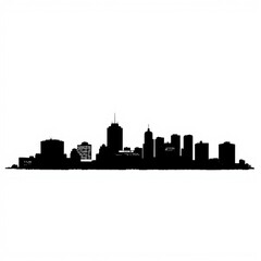 Naklejka premium Baltimore maryland city skyline color pencil style sketch cityscape illustration architecture city isolated on white background. skyline silhouette. cityscape illustration architecture city 
