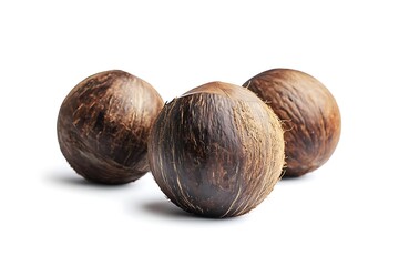 Delicious coconuts isolated on white background