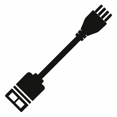 Ethernet Cable Silhouette Vector Art