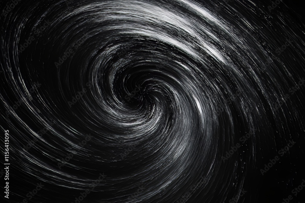 Poster a captivating abstract image of a swirling black and white vortex, showcasing dynamic motion and ene