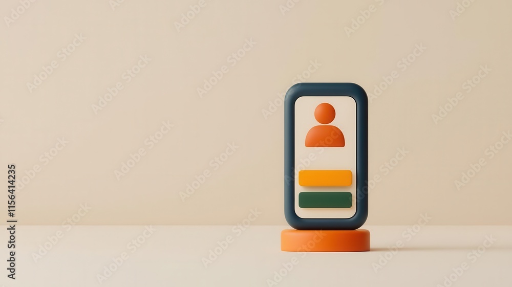 Poster register account profile. interactive user registration with profile customization, animated glowing