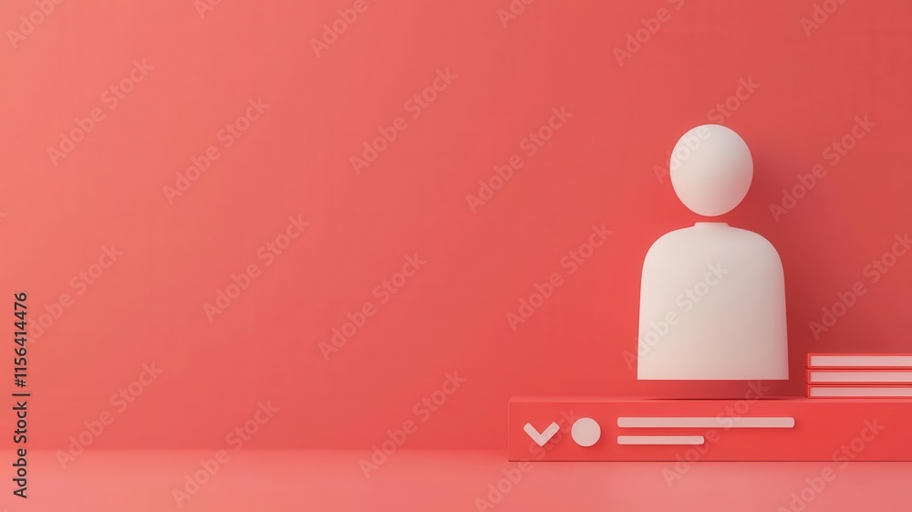 Poster register account profile. verified profile creation and account registration process, animated progr