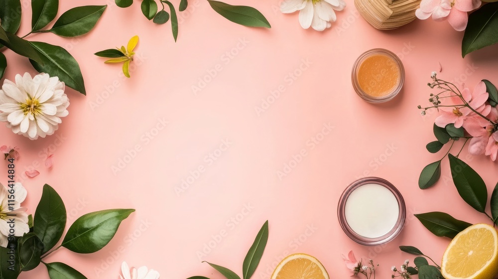 Poster simple beauty layout with ample copy space for text or logos.