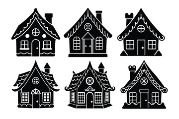 gingerbread house vector illustration on eps 10 file 