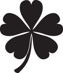 Black clover shamrock icon set.vector illustration on a white background