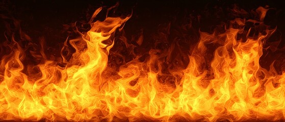 Fiery Inferno   Intense Burning Flame Background Texture