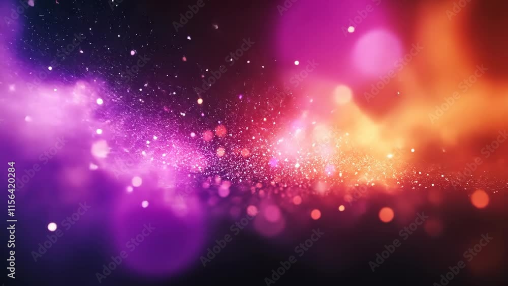 Poster colorful abstract light patterns create a stunning display of vibrant hues in a cosmic scene