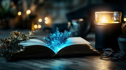 Mystical diary unveils secrets at twilight enchanted setting dreamlike imagery ethereal atmosphere