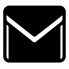 Email Envelope Black Silhouette Vector