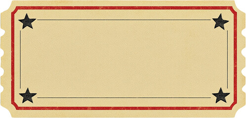 Old blank ticket mockup