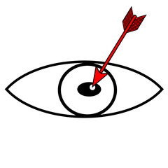 eye silhouette icon design template	
