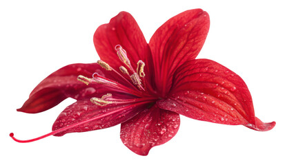 Red flower, transparent background