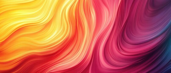 Obraz premium Energetic abstract background with colorful gradient waves in red, orange, and yellow